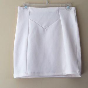 White mini skirt